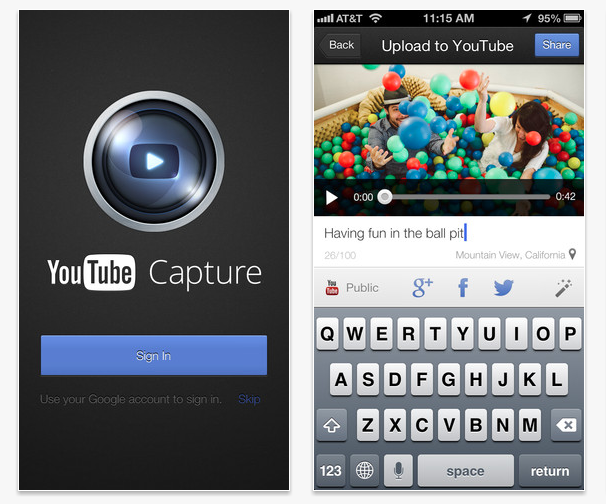 YouTube Releases Caputre App for iOS