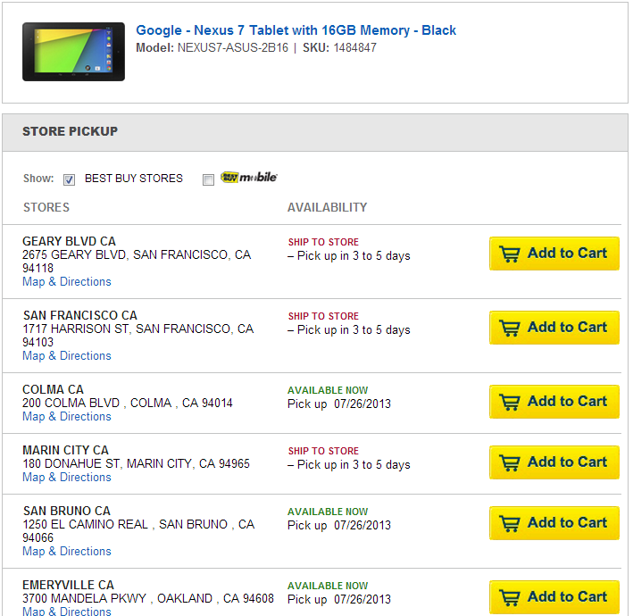Google Starts Selling Nexus 7 Tablets Four Days Early
